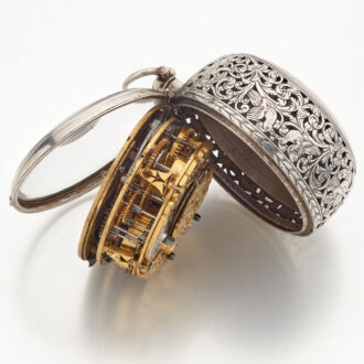 German silver pair cased hour repeating verge Circa 1690