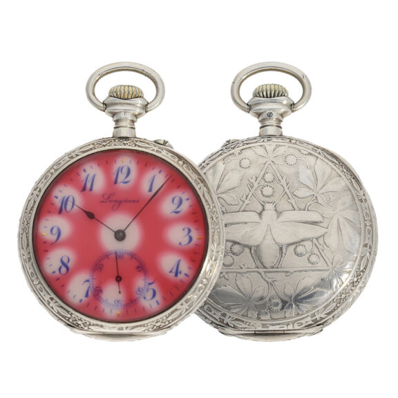 Swiss silver open faced lever Art Nouveau watch Circa 1910 Swiss silver open faced lever Art Nouveau watch Circa 1910