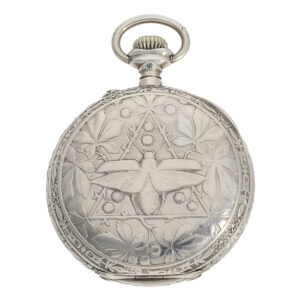 Swiss silver open faced lever Art Nouveau watch Circa 1910