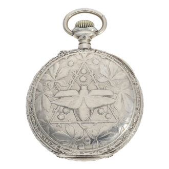 Swiss silver open faced lever Art Nouveau watch Circa 1910