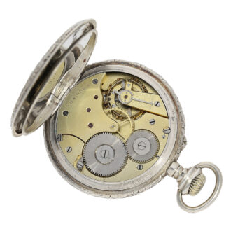 Swiss silver open faced lever Art Nouveau watch Circa 1910
