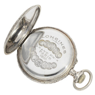 Swiss silver open faced lever Art Nouveau watch Circa 1910