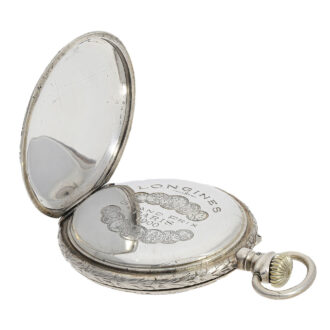 Swiss silver open faced lever Art Nouveau watch Circa 1910