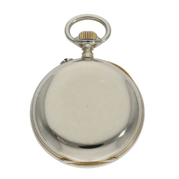 Beautifully preserved Swiss silvered pocket watch with jumping minute Circa 1910 Beautifully preserved Swiss silvered pocket watch with jumping minute Circa 1910