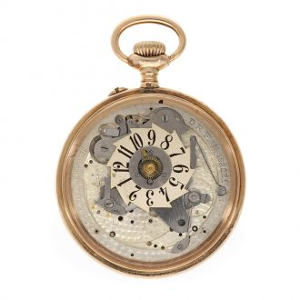 Swiss gold filled pocket watch based on the ‘Modernista’ patent Circa 1900