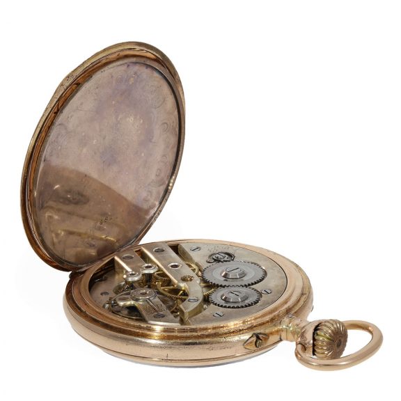 Swiss gold filled pocket watch based on the ‘Modernista’ patent Circa 1900 Swiss gold filled pocket watch based on the ‘Modernista’ patent Circa 1900