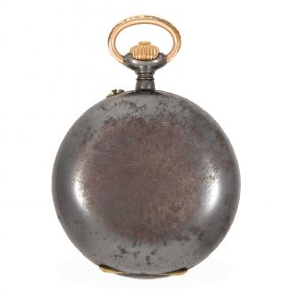 Swiss gunmetal lever watch with concealed calendar Circa 1890