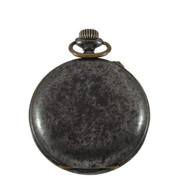 French burnished iron pocket watch with a silver dial Circa 1915 French burnished iron pocket watch with a silver dial Circa 1915