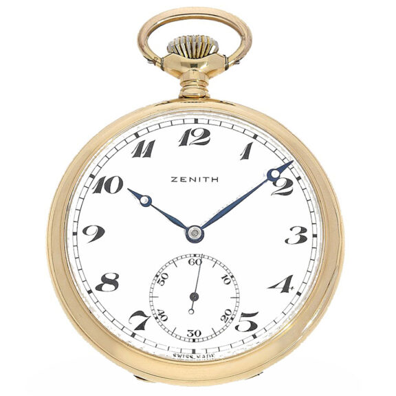 Swiss elegant 18 K gold Lépine lever pocket watch Circa 1930
