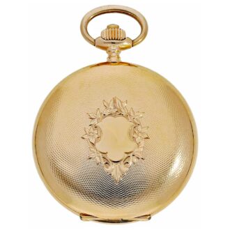 Swiss 14 K pink gold Glashütte design pocket watch Circa 1900