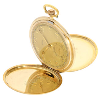 American Art déco golden hunting case watch Circa 1925