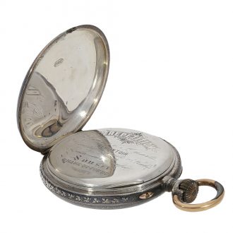 Swiss pocket watch repeater with le Coultre caliber Circa 1890