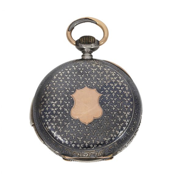 Swiss pocket watch repeater with le Coultre caliber Circa 1890 Swiss pocket watch repeater with le Coultre caliber Circa 1890