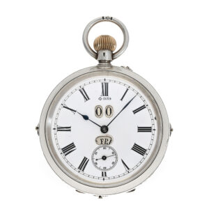 Unusual English Swiss pocket watch with calendar Circa 1900