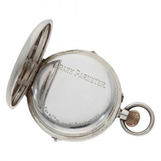 Unusual English Swiss pocket watch with calendar Circa 1900