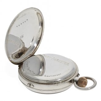 Unusual English Swiss pocket watch with calendar Circa 1900