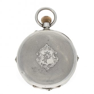 Unusual English Swiss pocket watch with calendar Circa 1900