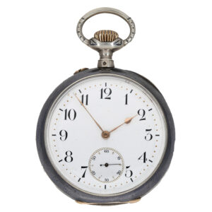 French burnished iron and gold observatory chronometer Circa 1890