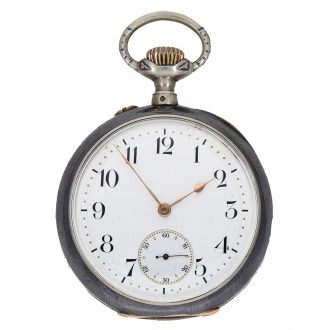 French burnished iron and gold observatory chronometer Circa 1890