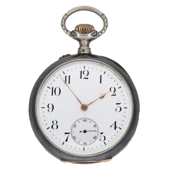 French burnished iron and gold observatory chronometer Circa 1890