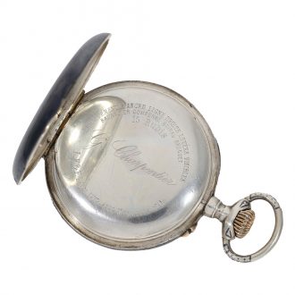 French burnished iron and gold observatory chronometer Circa 1890