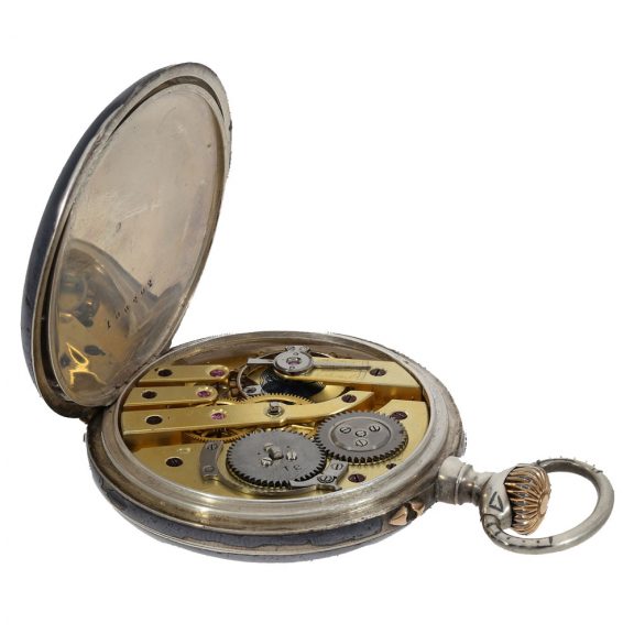 French burnished iron and gold observatory chronometer Circa 1890 French burnished iron and gold observatory chronometer Circa 1890