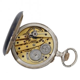 French burnished iron and gold observatory chronometer Circa 1890