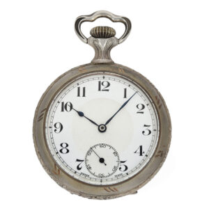 Swiss silver pair of watches with gold decorations Circa 1900