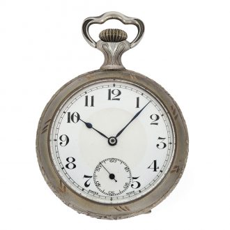 Swiss silver pair of watches with gold decorations Circa 1900