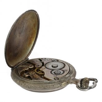 Swiss silver pair of watches with gold decorations Circa 1900