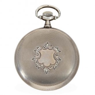 Swiss silver elegant pocket watch with visible movement Circa 1920