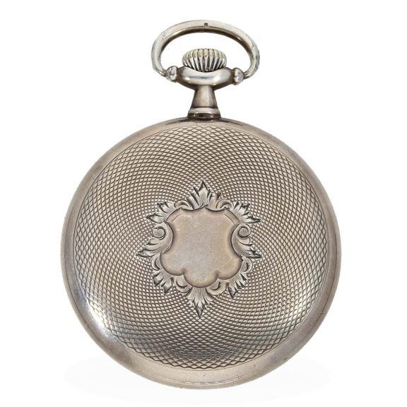 Swiss rare silver watch with visible movement Circa 1920 Swiss silver elegant pocket watch with visible movement Circa 1920