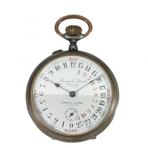 French gunmetal military 24 hour navigation watch Circa 1905
