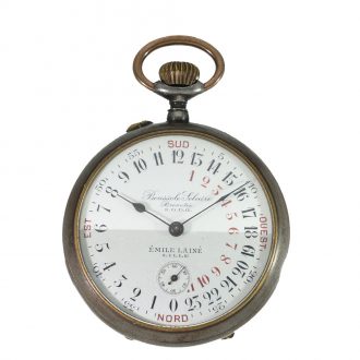 French gunmetal military 24 hour navigation watch Circa 1905 French gunmetal military 24 hour navigation watch Circa 1905