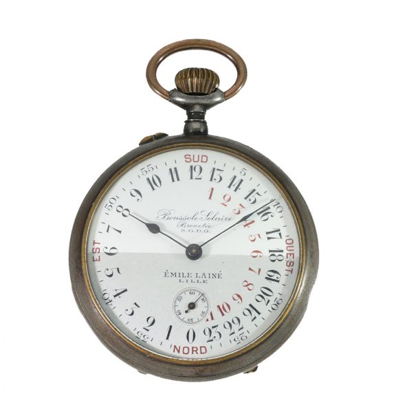 French gunmetal military 24 hour navigation watch Circa 1905 French gunmetal military 24 hour navigation watch Circa 1905