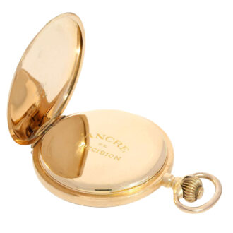 A gold German lever hunting case pocket watch Circa 1900