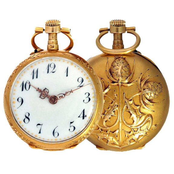 Swiss fine Art Nouveau gold ladies watch Circa 1900