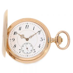 German 14 K pink gold Glashütte pocket watch Circa 1900