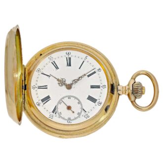 Swiss rare and early 18 K pink gold pocket watch Circa 1890