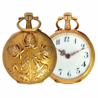Swiss fine Art Nouveau gold ladies watch Circa 1900