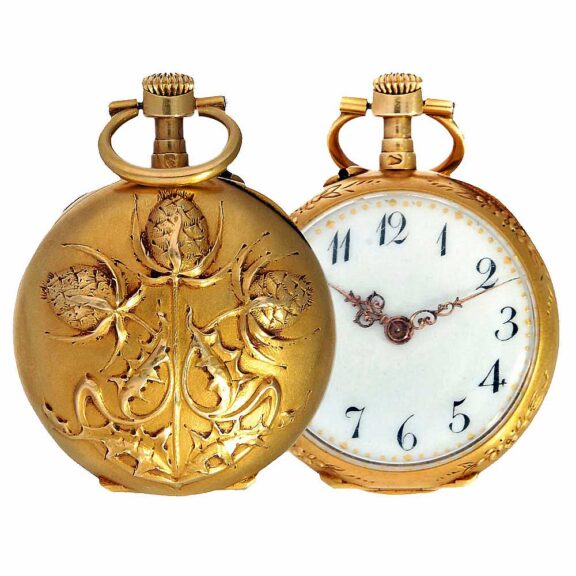 Swiss fine Art Nouveau gold ladies watch Circa 1900 Swiss fine Art Nouveau gold ladies watch Circa 1900