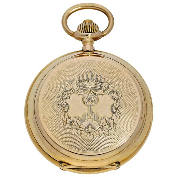 Swiss rare and early 18 K pink gold pocket watch Circa 1890 Swiss rare and early 18 K pink gold pocket watch Circa 1890