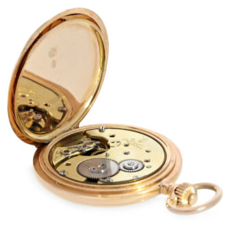German 14 K pink gold Glashütte pocket watch Circa 1900