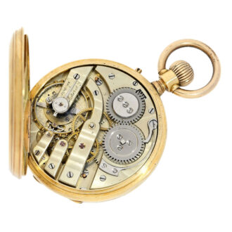 Swiss gold lever with fine monogram cartouche Circa 1875
