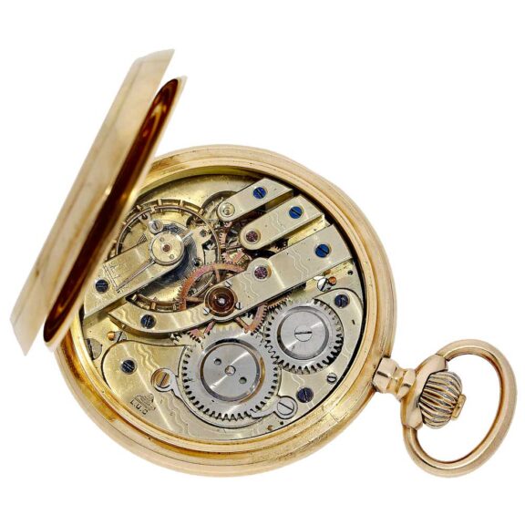 Swiss rare and early 18 K pink gold pocket watch Circa 1890 Swiss rare and early 18 K pink gold pocket watch Circa 1890