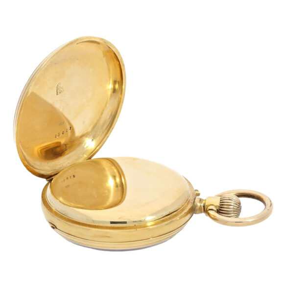 Swiss gold lever with fine monogram cartouche Circa 1875 Swiss gold lever with fine monogram cartouche Circa 1875