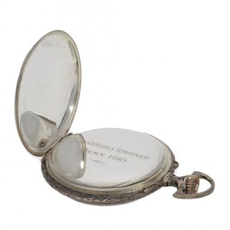 Swiss silver relief cased Eidgenössisches Schützenfest watch Circa 1910