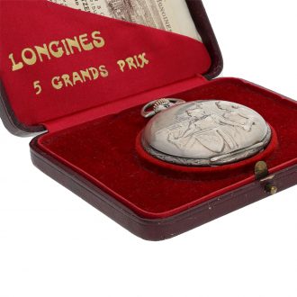 Swiss silver relief cased Eidgenössisches Schützenfest watch Circa 1910
