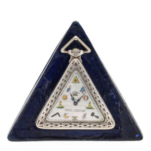 Fine Swiss silver Masonic watch with original box Circa 1930
