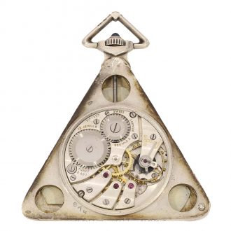 Fine Swiss silver Masonic watch with original box Circa 1930